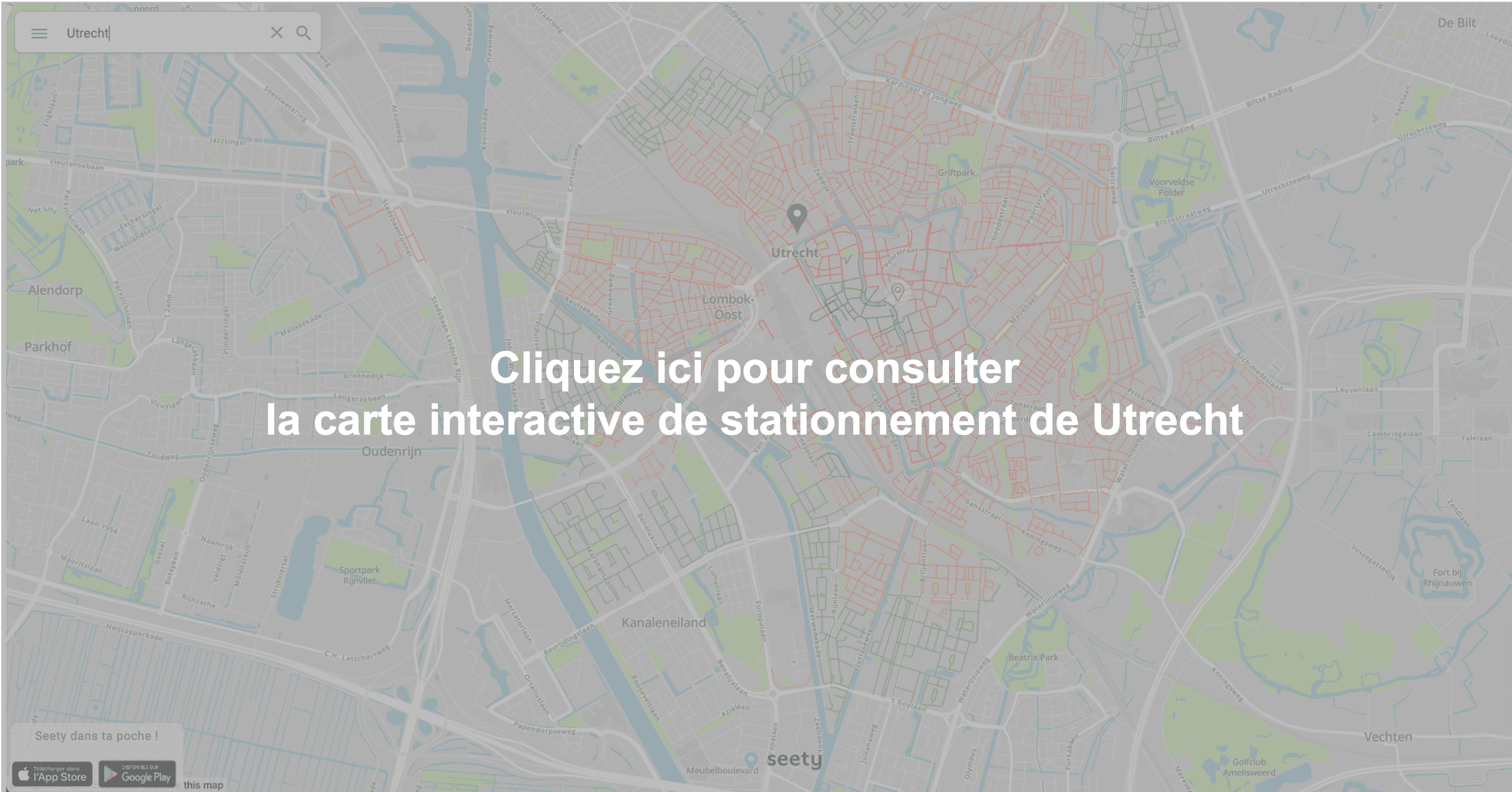 Carte interactive de stationnement à Utrecht